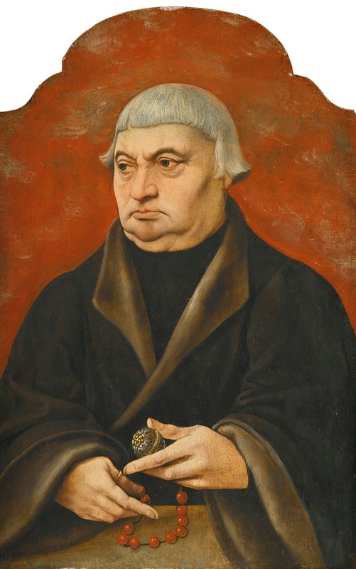 German School - Portrait Of A Cleric With A Rosary