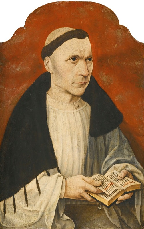 German School - Portrait Of An Augustinian Canon Wearing A Black Almuce