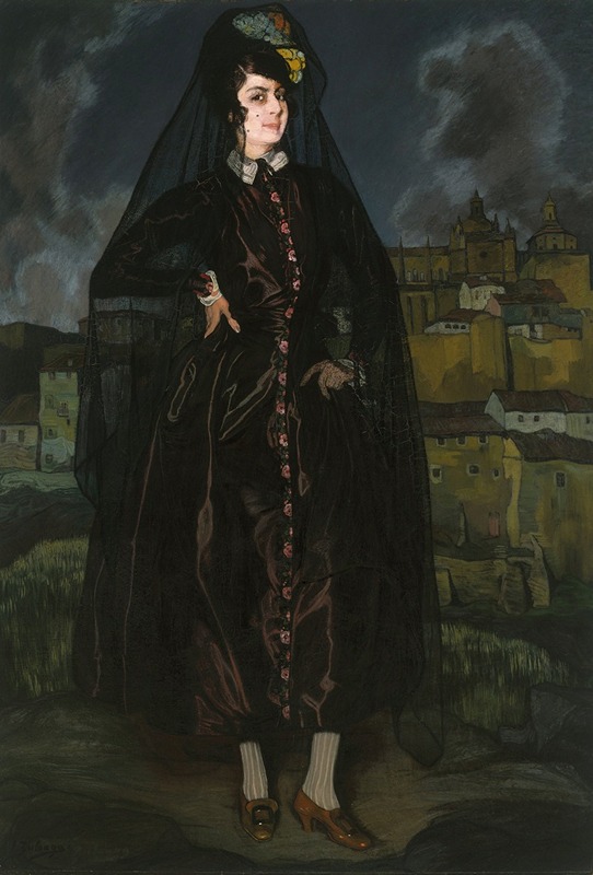 Ignacio Zuloaga - Portrait of Anita Ramírez in Black