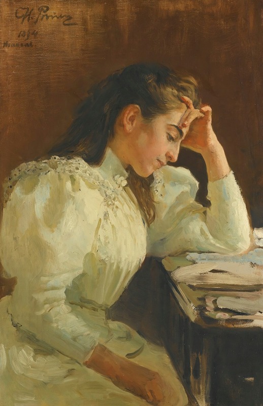 Ilya Efimovich Repin - Portrait Of A Neapolitan Girl