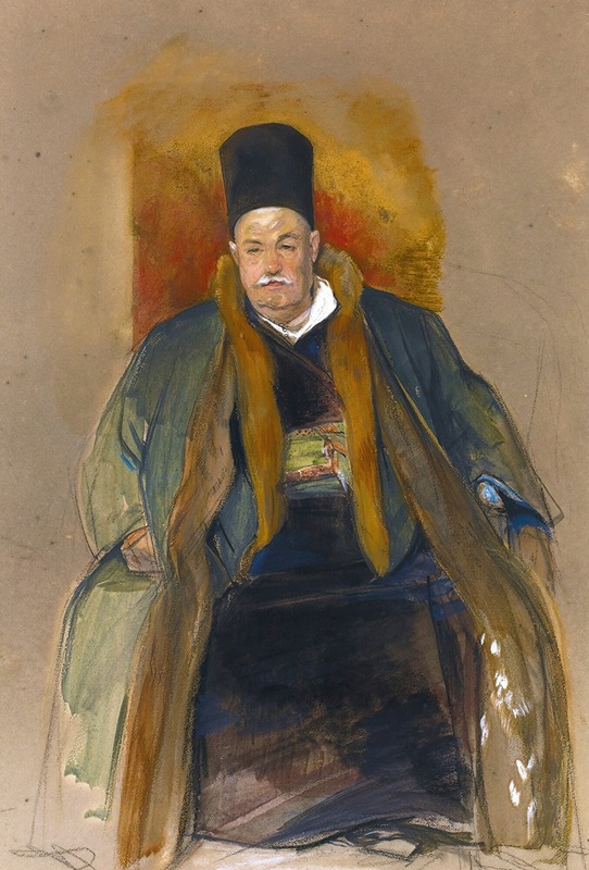 John Frederick Lewis - Portrait Of A Prosperous Merchant Of Terapia