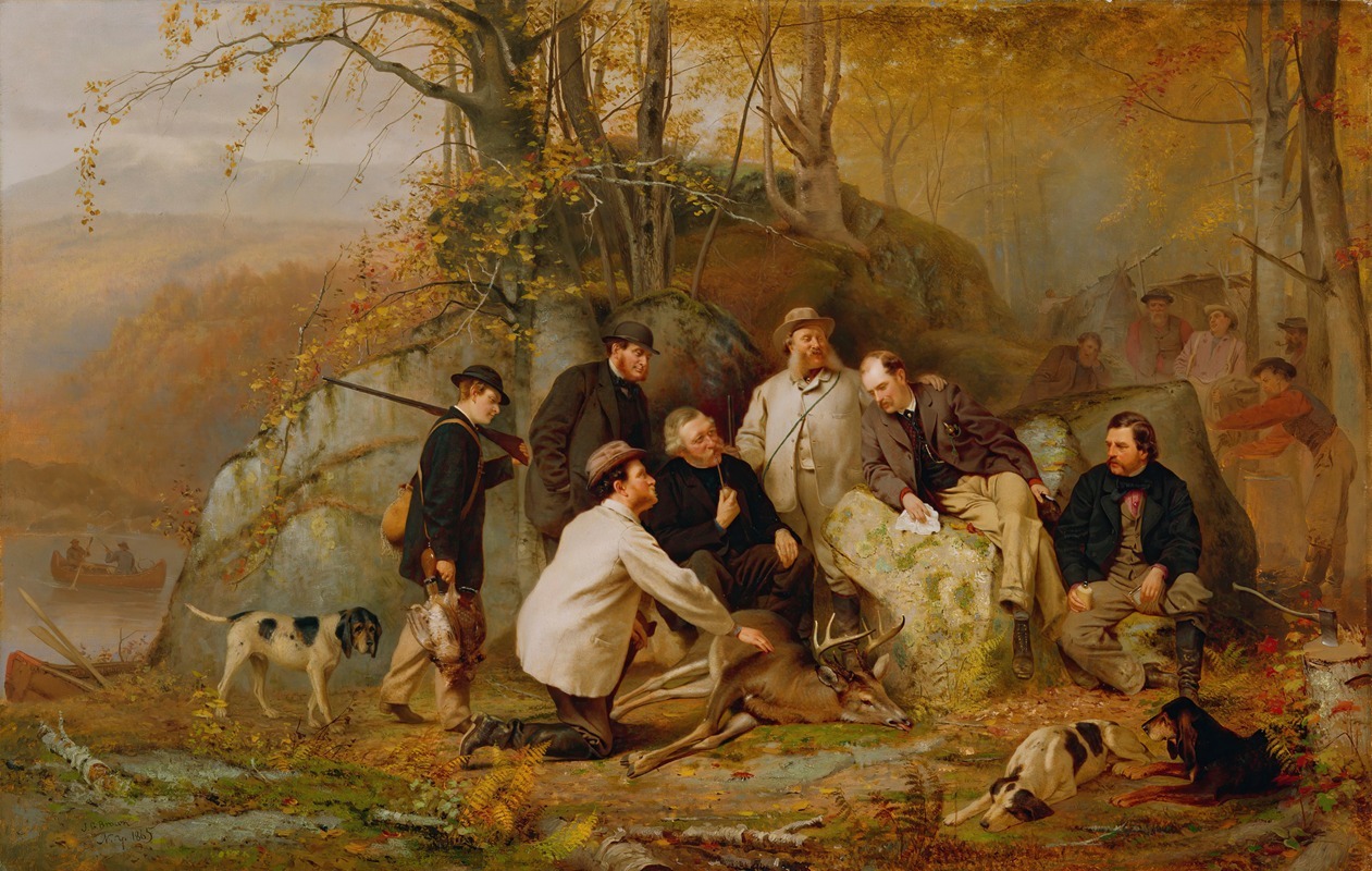 John George Brown - Claiming The Shot; A Group Of Portraits After The Hunt In The Adirondacks