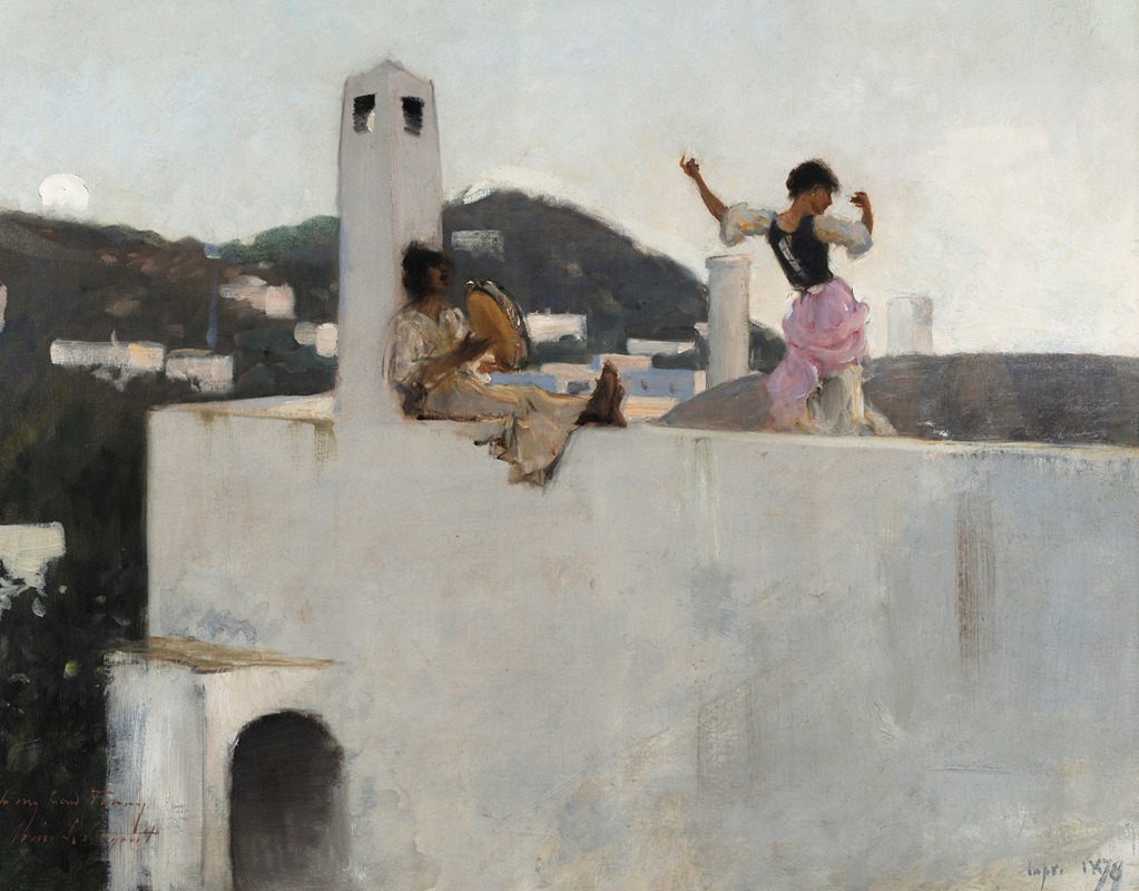 John Singer Sargent - Capri Girl on a Rooftop