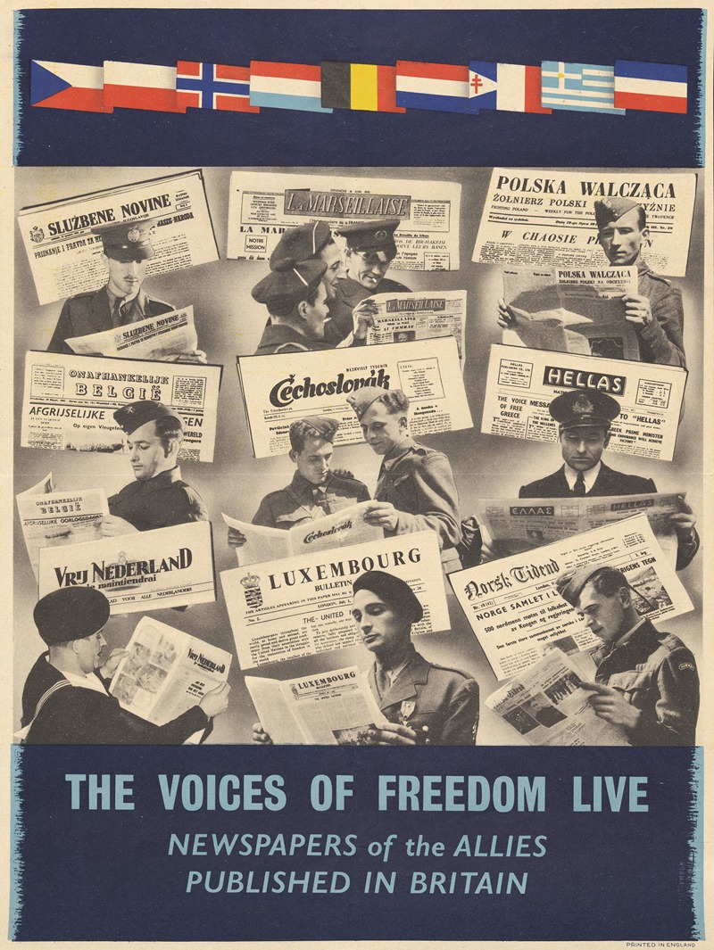 Anonymous - The Voices of freedom live. Newspapers of the allies published in Britain