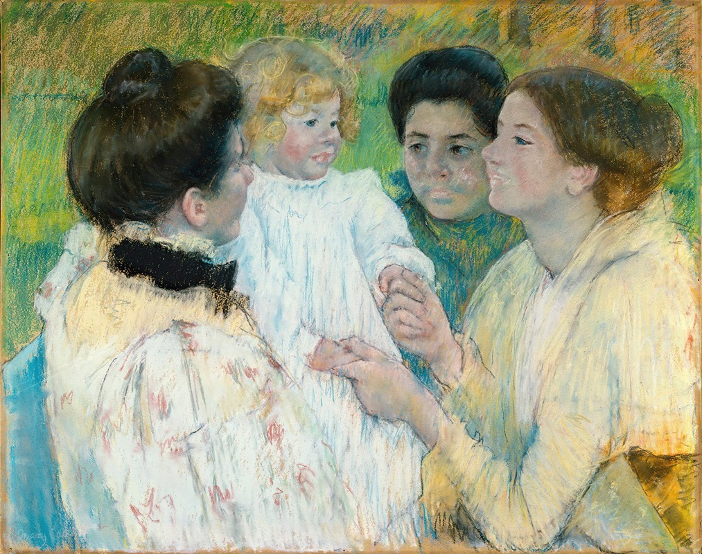 Mary Cassatt - Women Admiring A Child