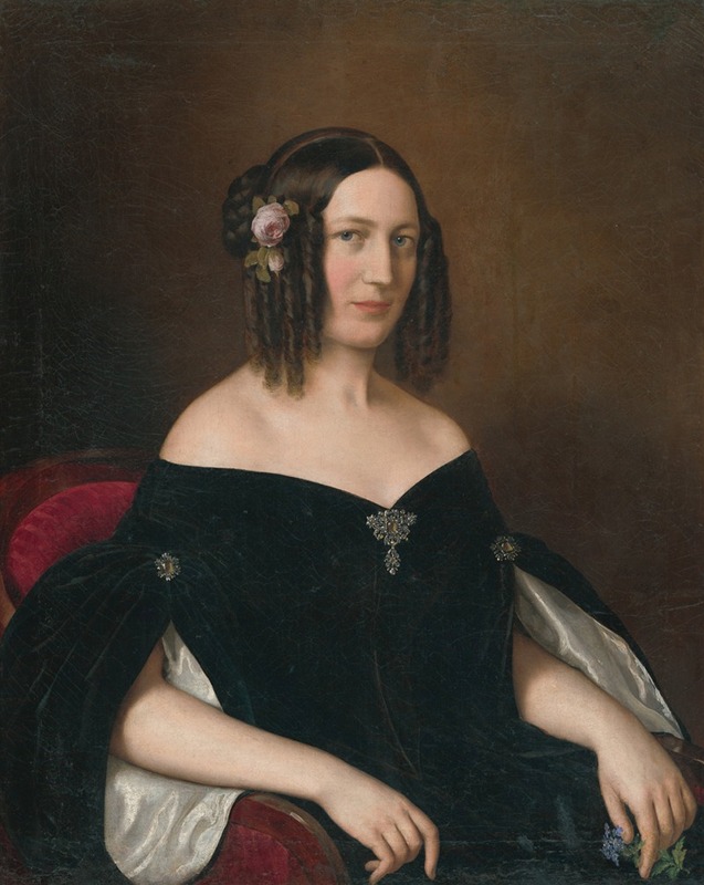 Miklós Barabás - Portrait of a young widow