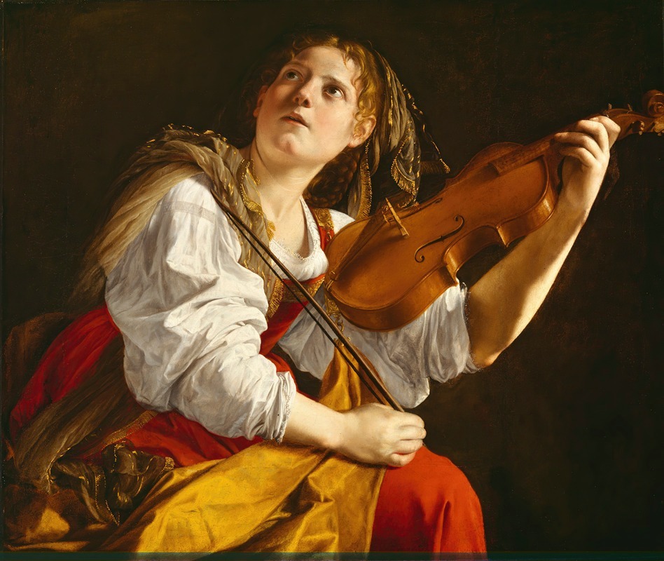 Orazio Gentileschi - Young Woman With A Violin (Saint Cecilia)