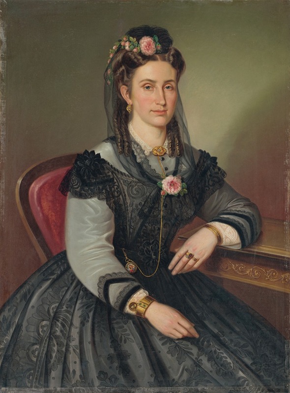 Peter Michal Bohúň - Portrait of a Seated Lady (Mrs. Ilona Kubínyiová-Zmeškalová)