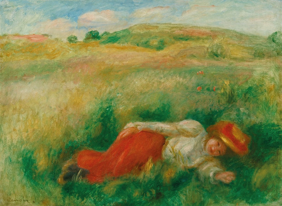 Pierre-Auguste Renoir - Femme Couchée Dans L’herbe