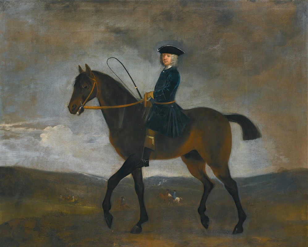 Peter Tillemans - Portrait Of A Gentleman On Horseback