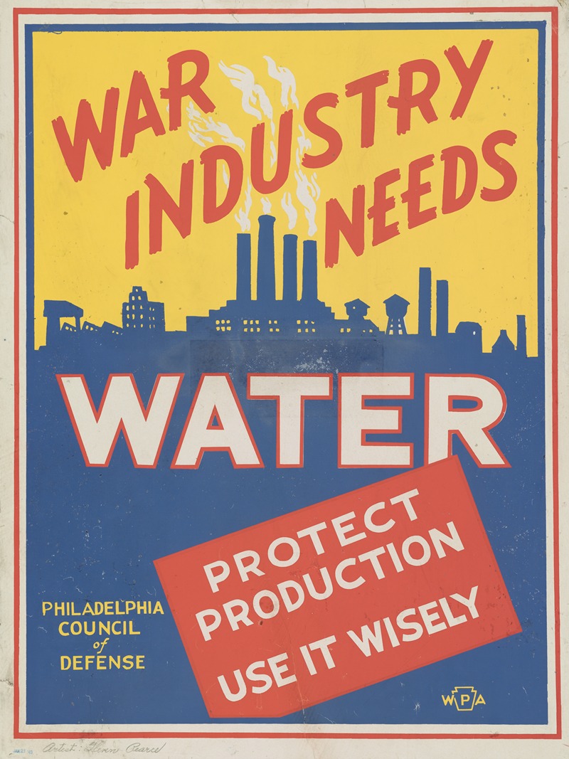 Glenn Stuart Pearce - War industry needs water