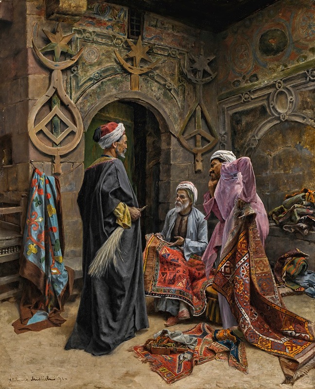 Alphons Leopold Mielich - The Carpet Seller