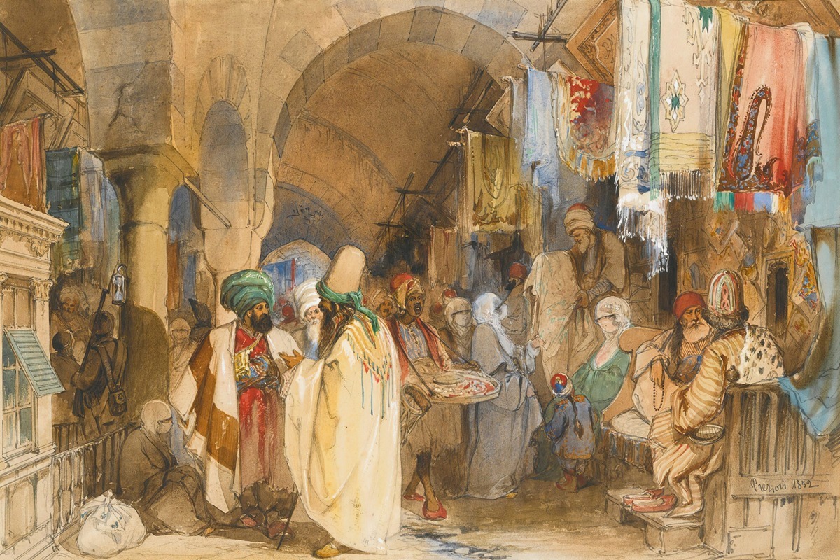 Amadeo Preziosi - The Grand Bazaar, Constantinople