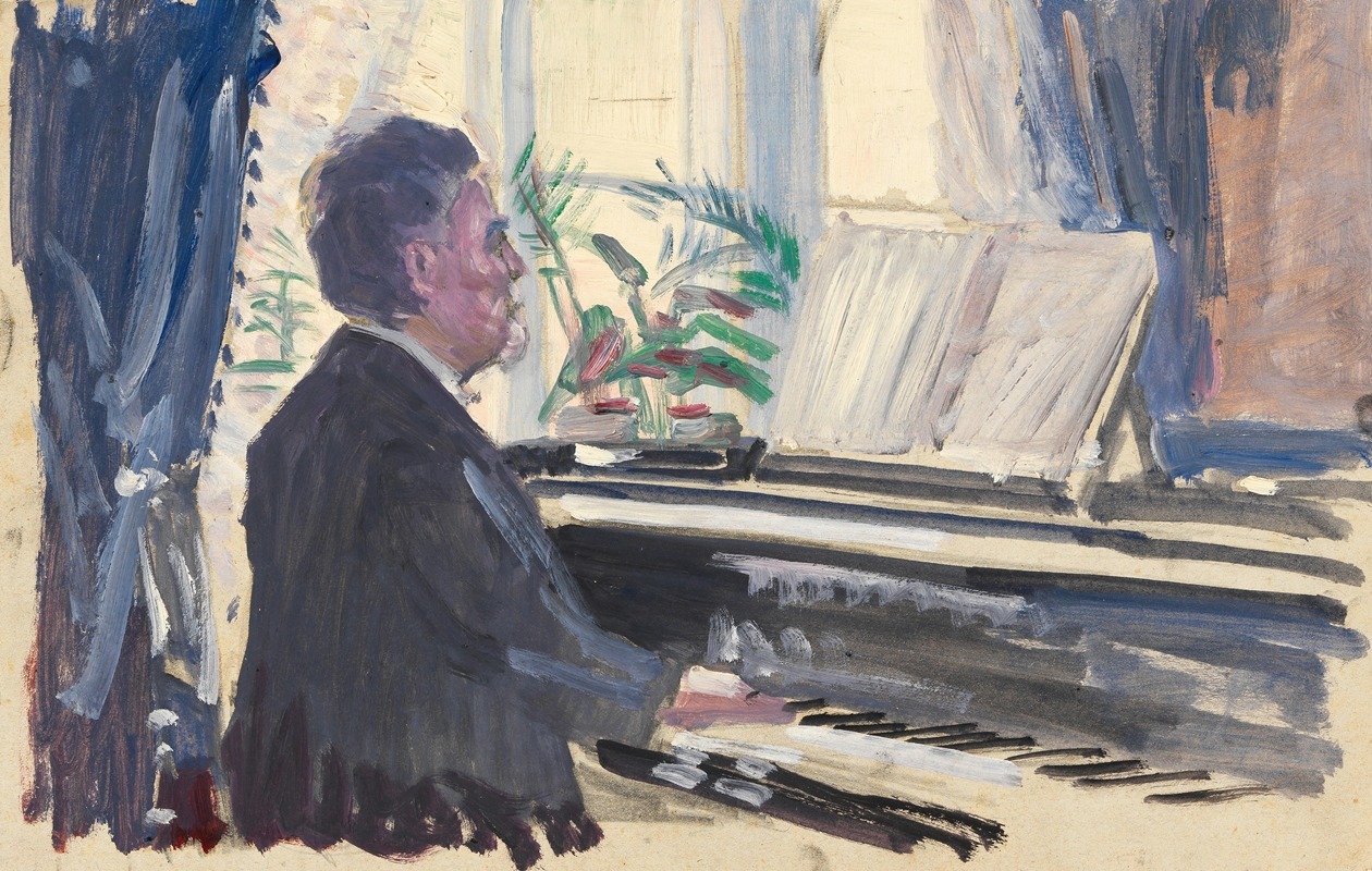 Egon Schiele - Leopold Czihaczek am Klavier (Skizze)