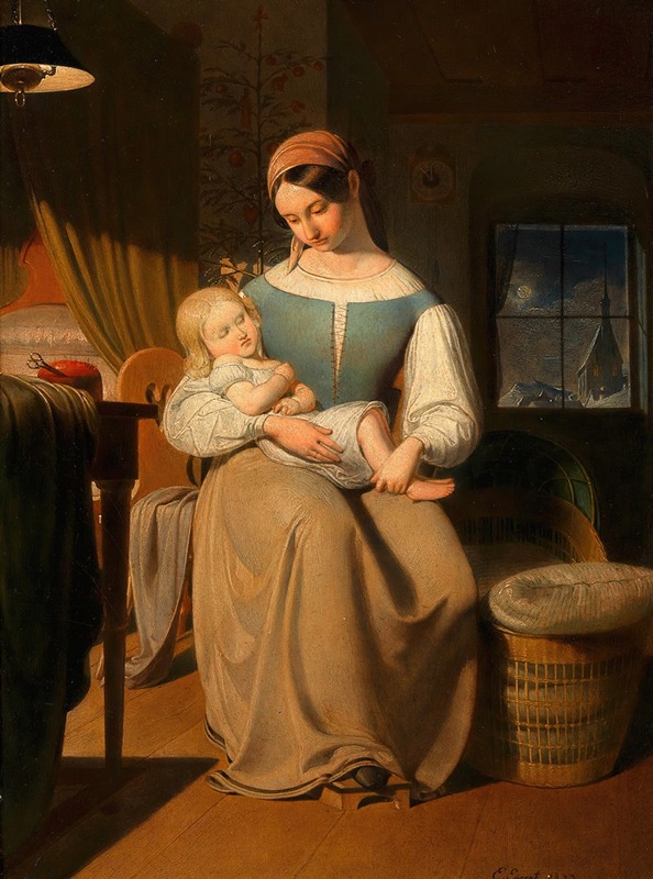 Erasmus Von Engert - Mutter und Kind zu Weihnachten