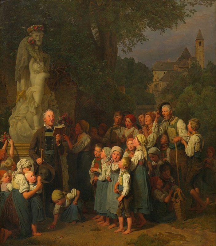 Ferdinand Georg Waldmüller - Die Verehrung des heiligen Johannes (Johannes-Andacht)