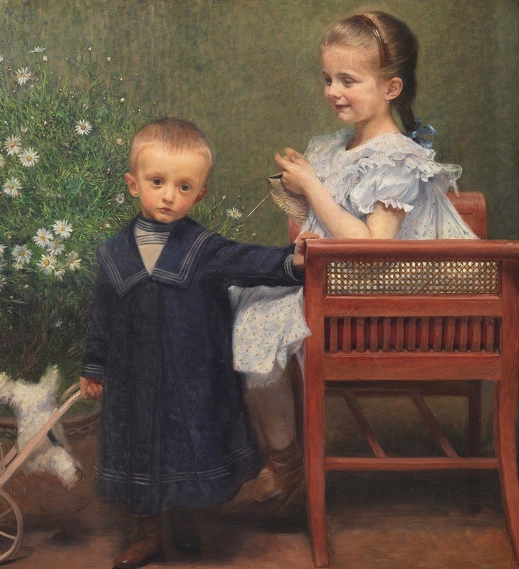 Franz von Matsch - Resi und Hans Matsch, die Kinder des Künstlers
