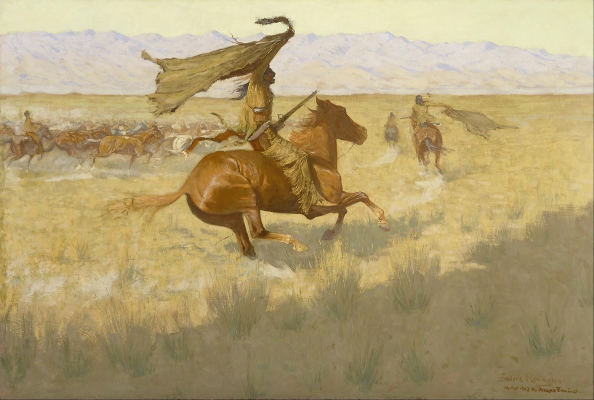 Frederic Remington - Change of Ownership (The Stampede; Horse Thieves)
