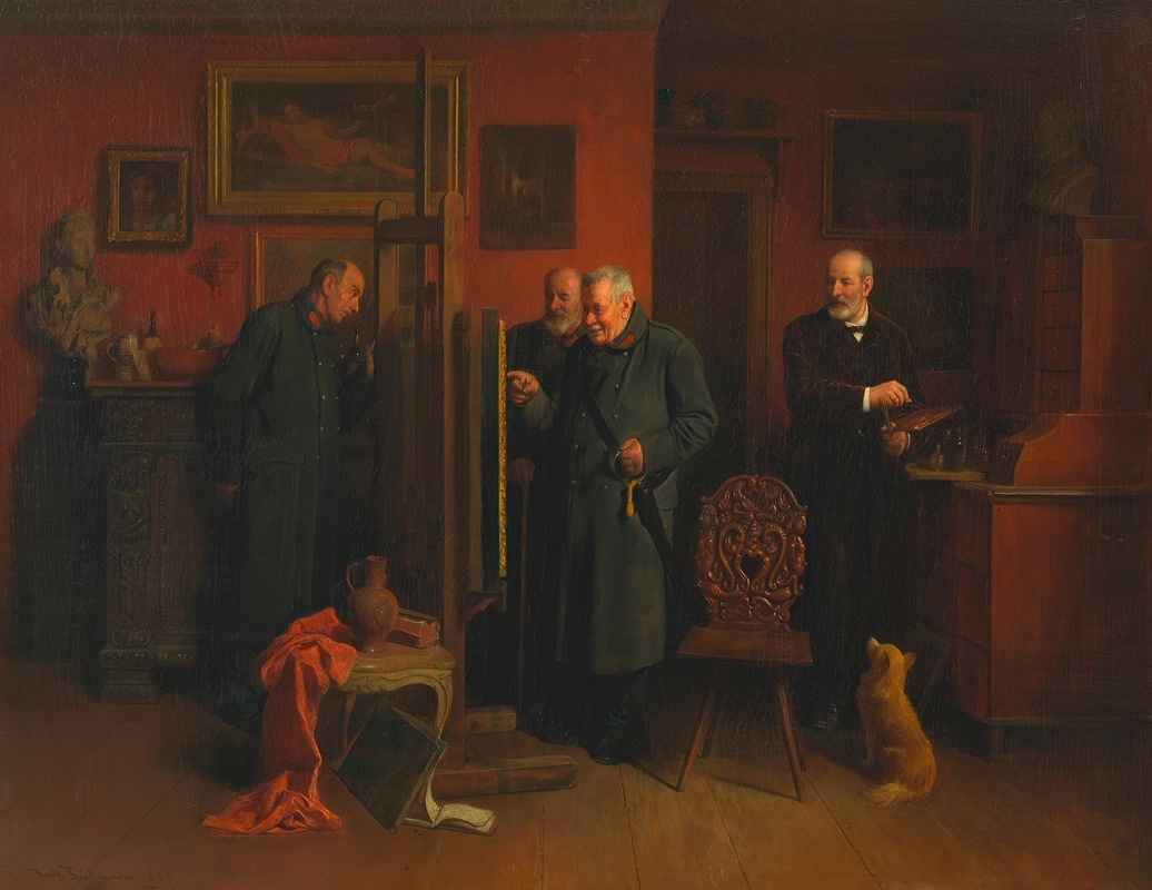 Friedrich Friedländer - Der Maler Friedländer in seinem Atelier