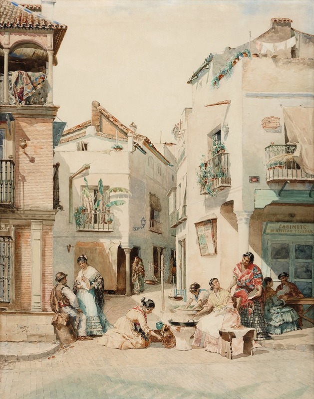 Manuel Ussel de Guimbarda - Street in Seville