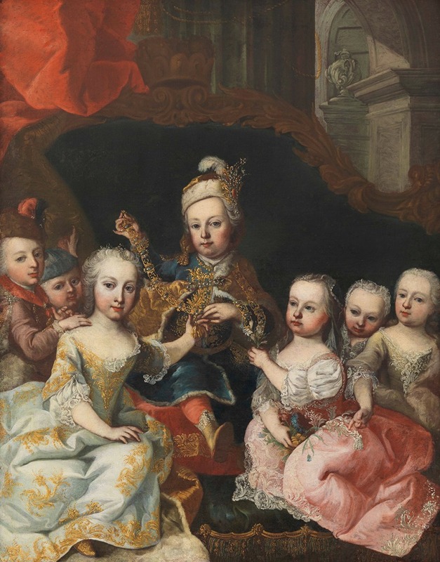Martin van Meytens - Joseph II. als Kronprinz mit sechs Geschwistern
