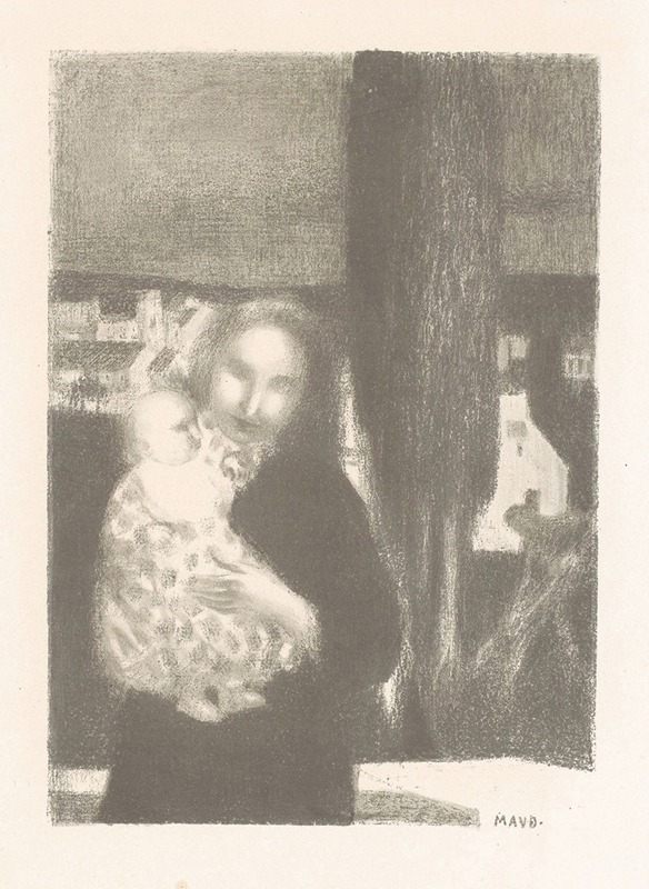 Maurice Denis - Moeder met baby bij een cipres