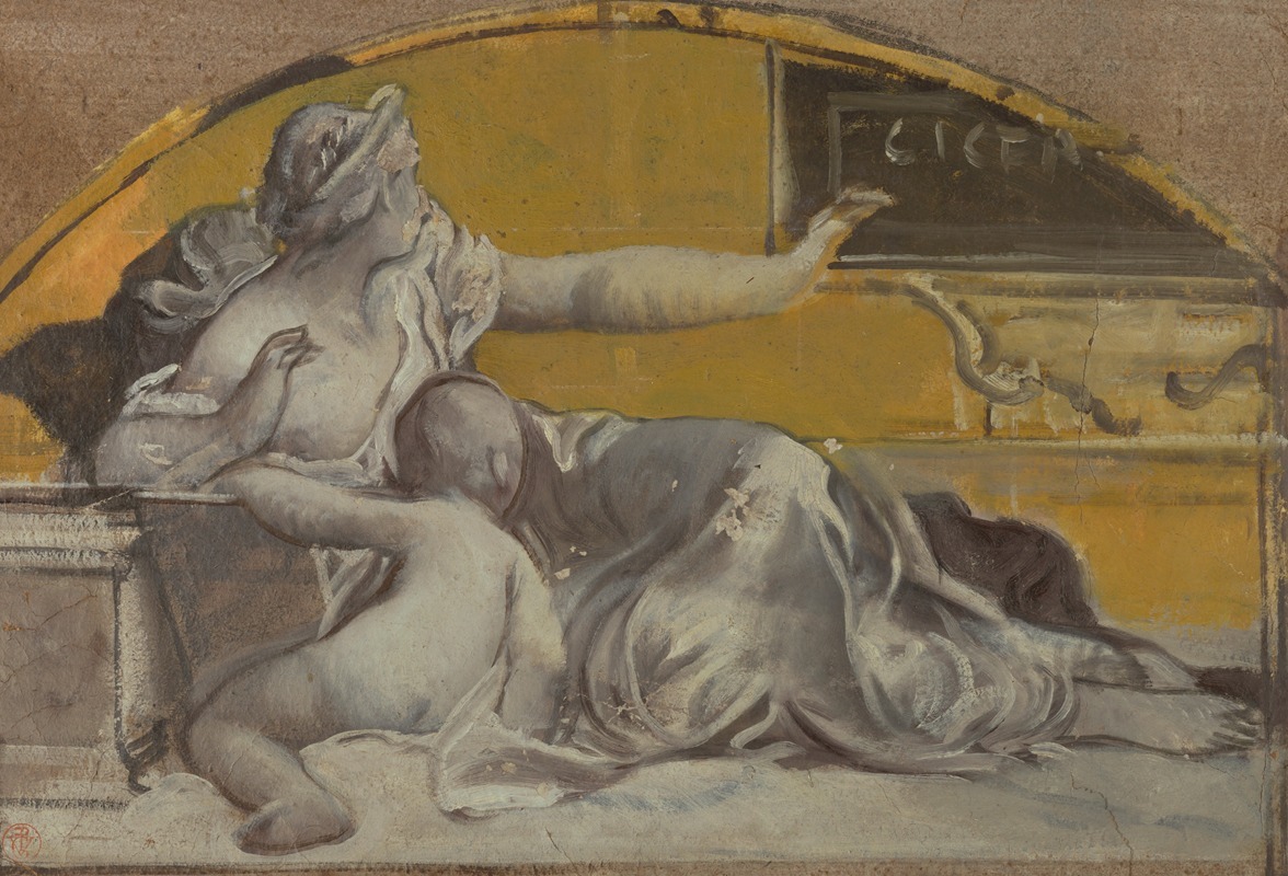 Pierre-Victor Galland - Study for Tympanum in Honor of Cicero