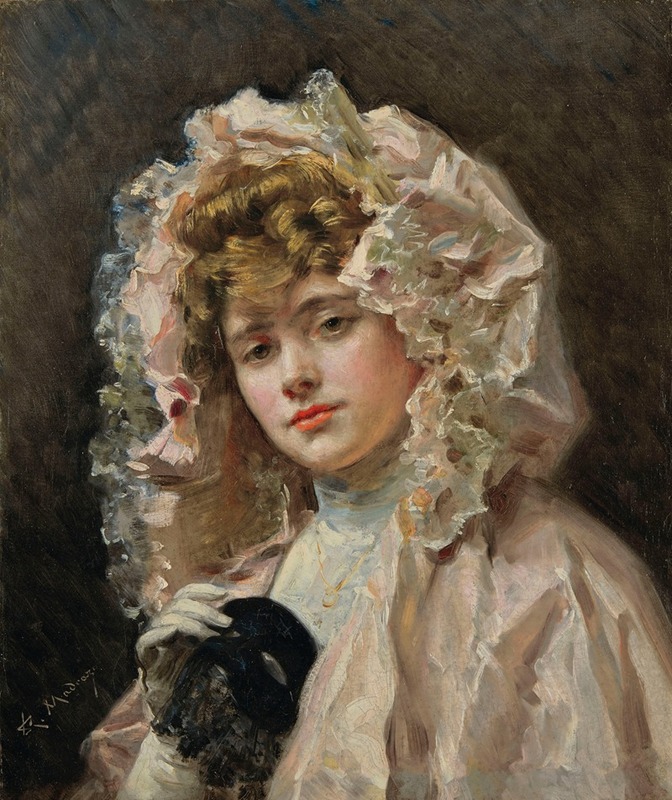 Raimundo de Madrazo y Garreta - Jeune fille tenant un loup