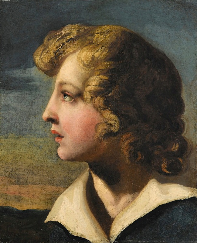Théodore Géricault - PORTRAIT DE JEUNE GARÇON DE PROFIL
