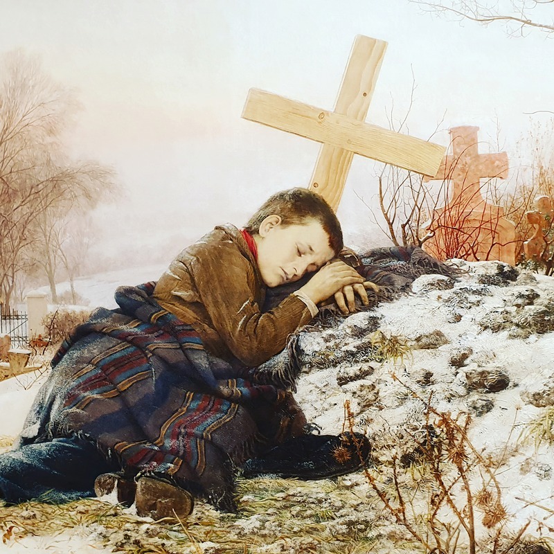 Uroš Predić - An orphan on his mother’s grave