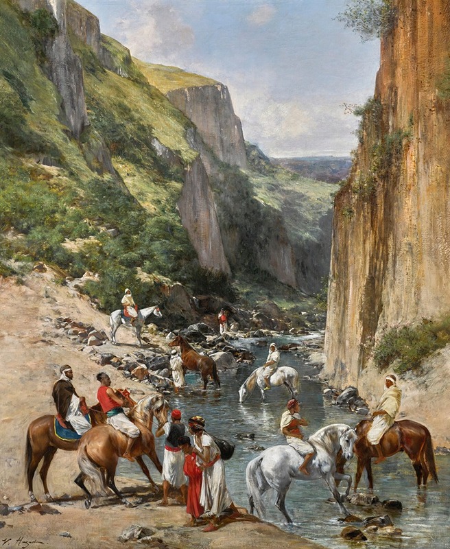 Victor Huguet - Riders In A Ravine