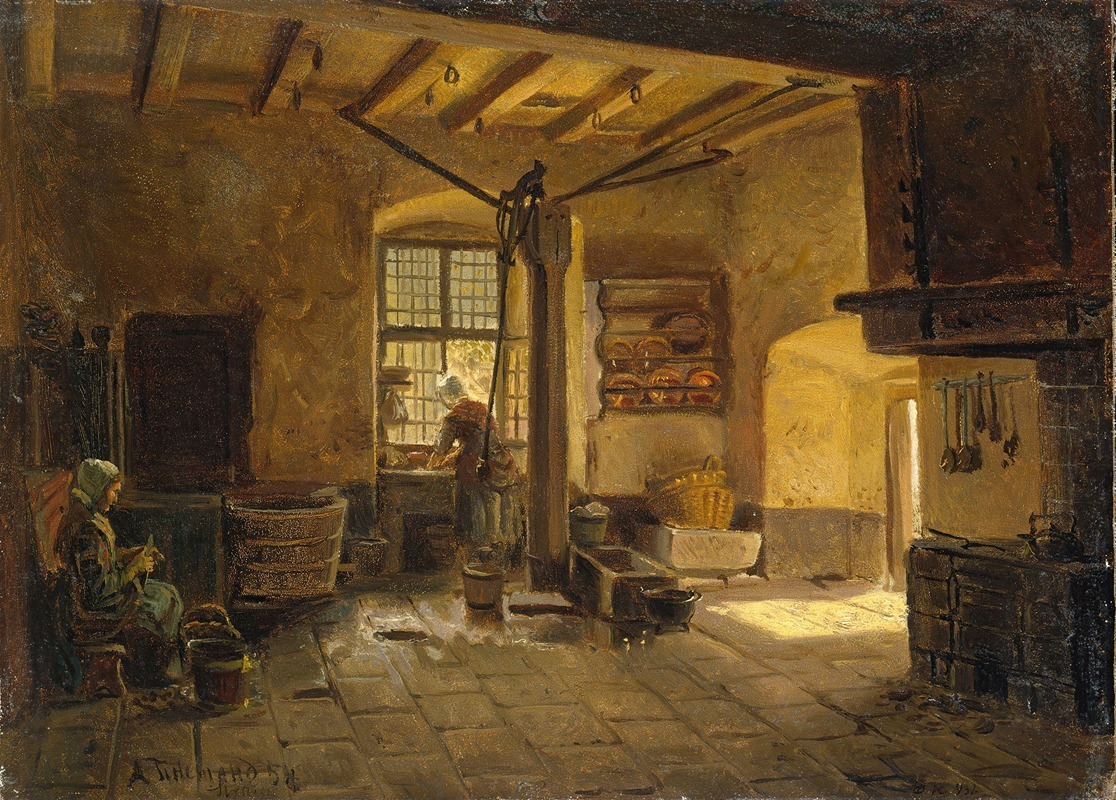 Adolph Tidemand - Kitchen Interior