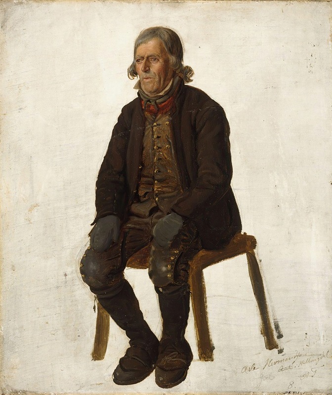 Adolph Tidemand - Portrait of Asle Hermandsøn from Hallingdal