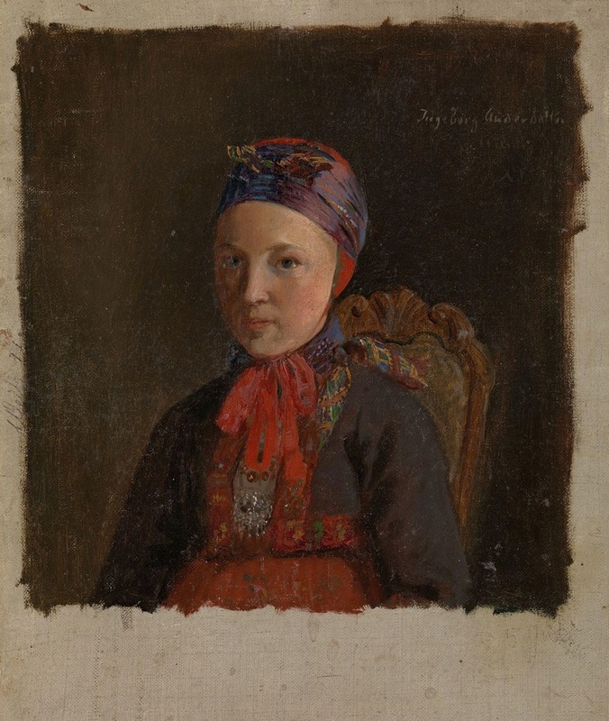 Adolph Tidemand - Portrait of Ingeborg Anderdatter Gulsvig