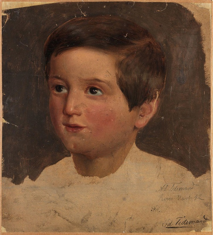 Adolph Tidemand - Portrait Study of a Boy