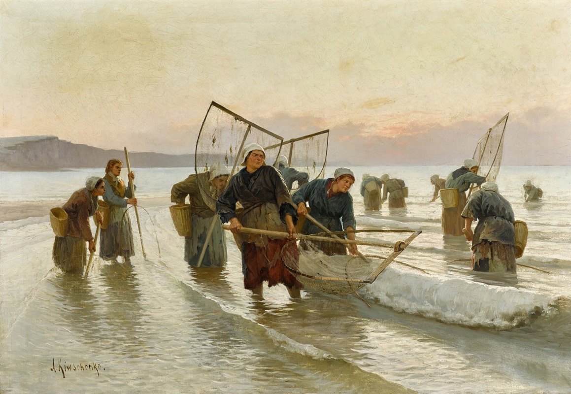 Alexei Danilovich Kivshenko - Prawn Fishing in Normandy