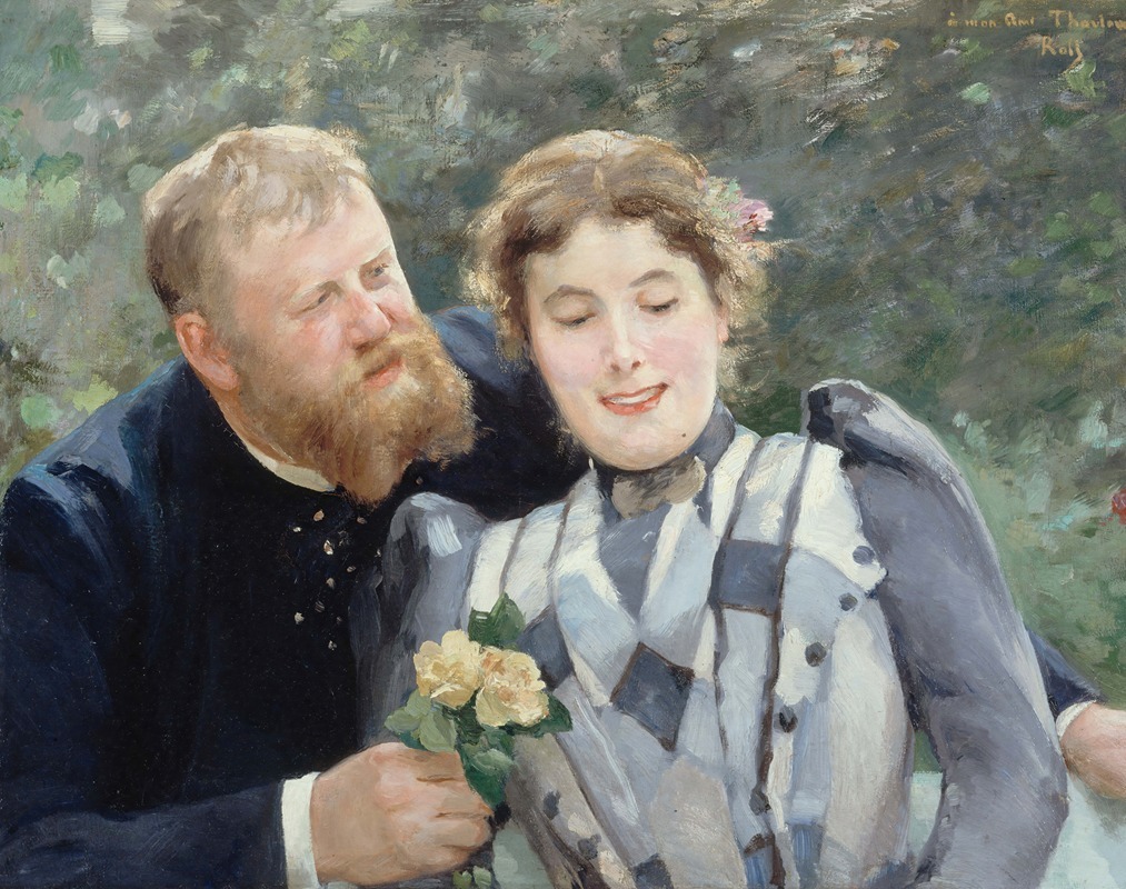Alfred Philippe Roll - Portrait de Thaulow et sa femme