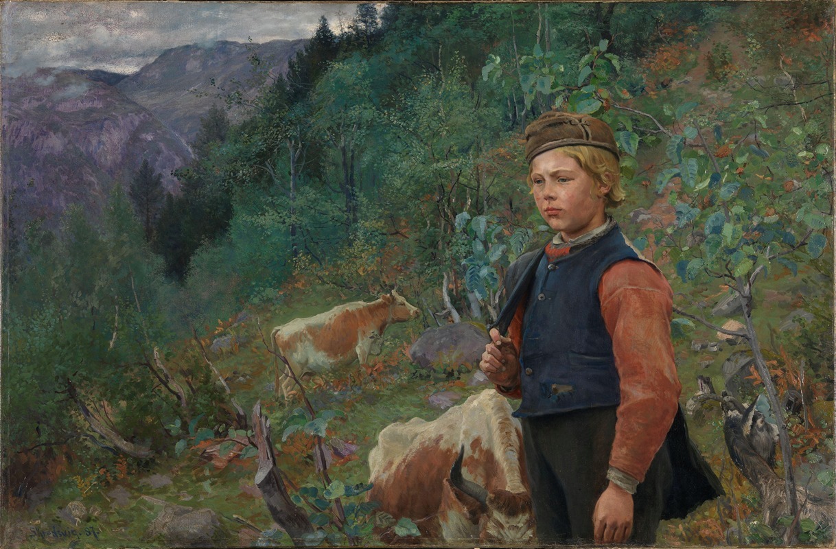 Christian Skredsvig - The Poet Vinje as a Shepherd Boy