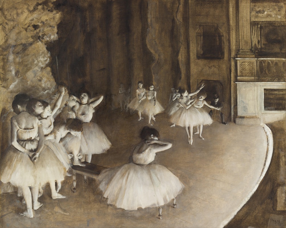 Edgar Degas - The Rehearsal of the Ballet on Stage
