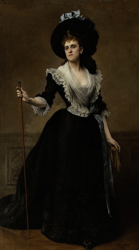 Edouard Bernard Debat-Ponsan - Portrait de la comtesse Edmond Récopé, née Malher