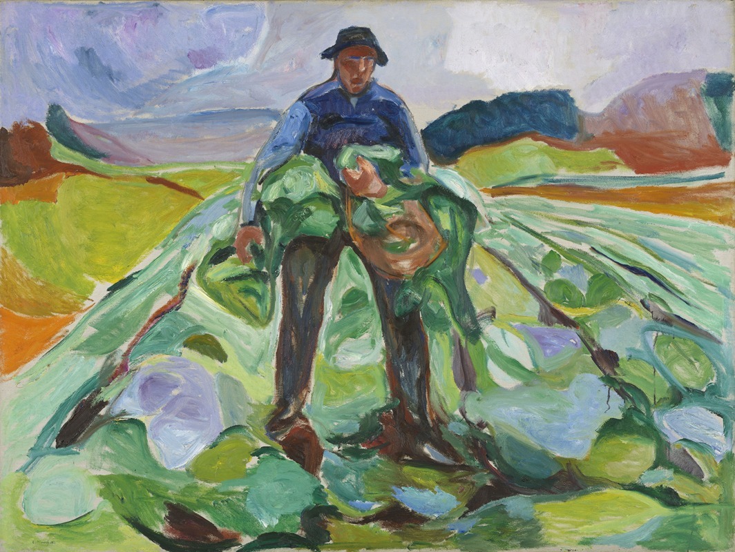 Edvard Munch - Man in the Cabbage Field