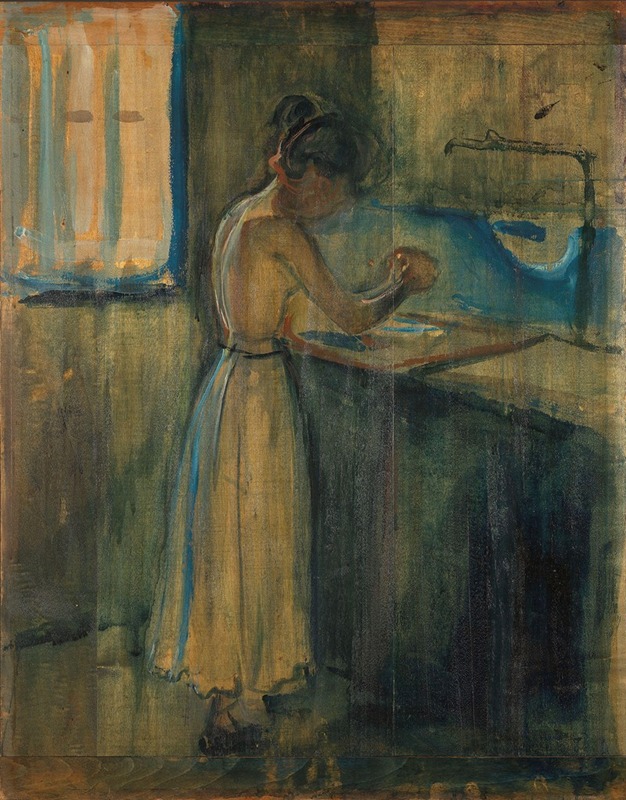 Edvard Munch - Young Woman Washing herself