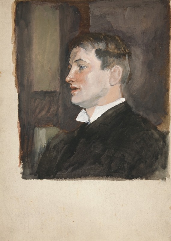 Edwin Austin Abbey - Portrait of a young man