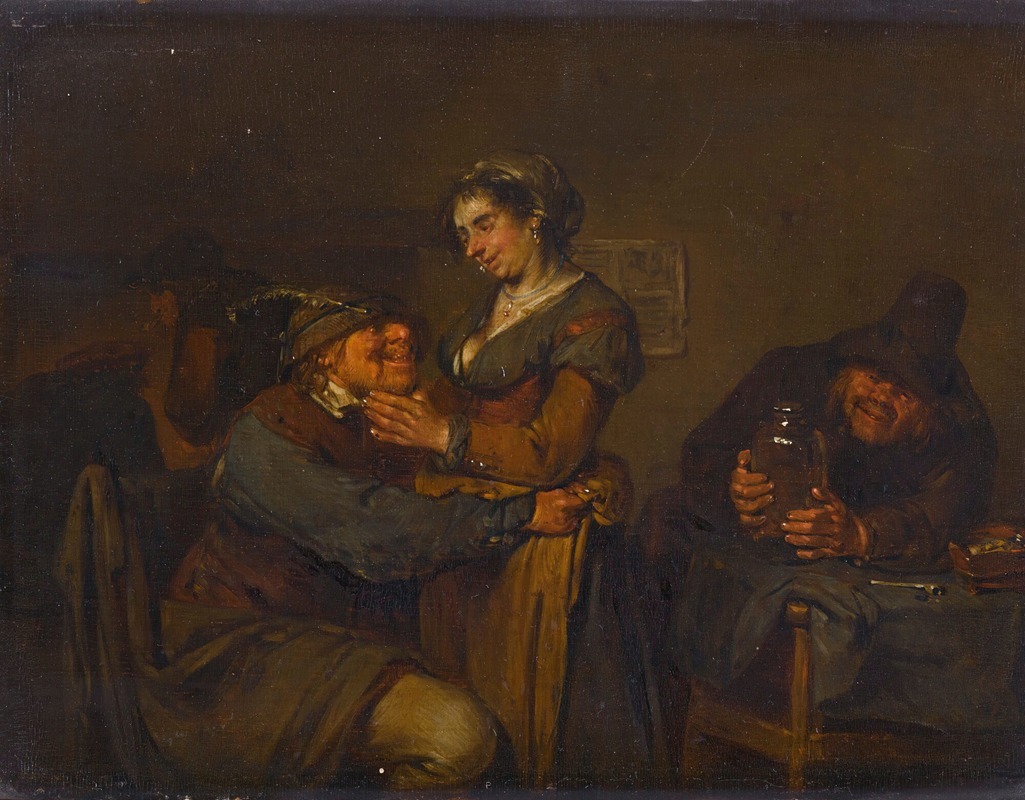 Egbert van Heemskerck the Younger - An amorous couple in an inn
