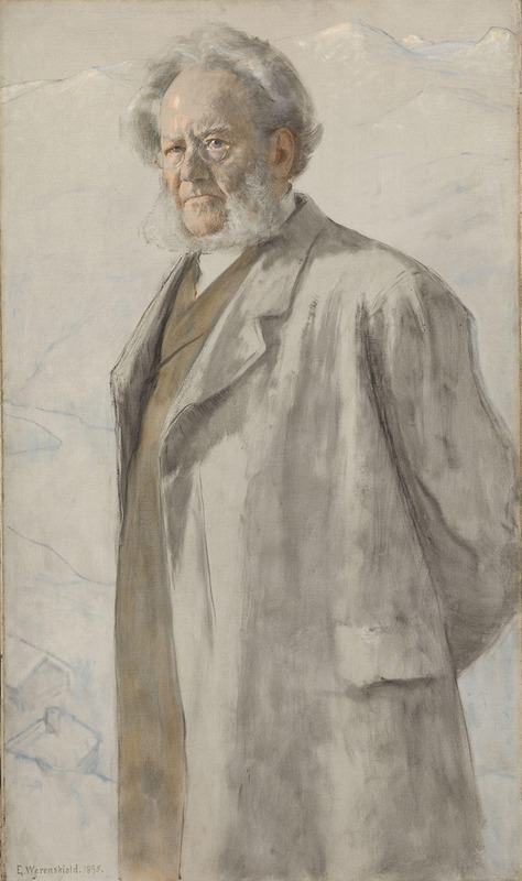 Erik Werenskiold - Portrait of the Poet Henrik Ibsen