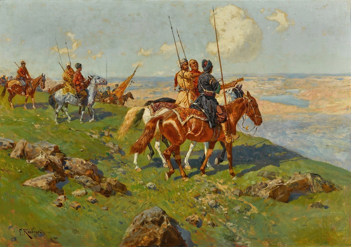 Franz Roubaud - Circassian Horsemen