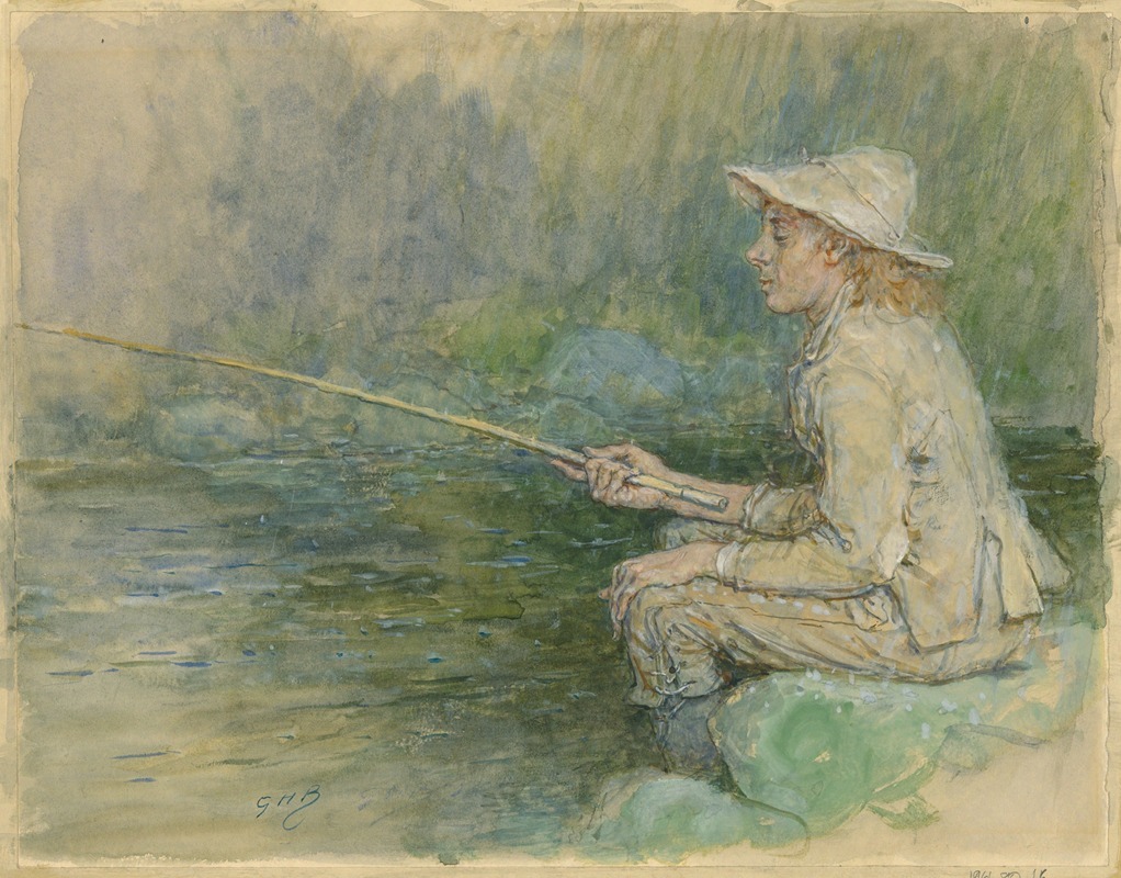 George Henry Boughton - Boy Fishing