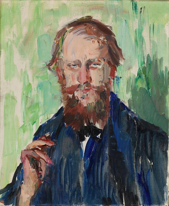 Henrik Lund - Portrait of the Danish Art Dealer M. Grosell