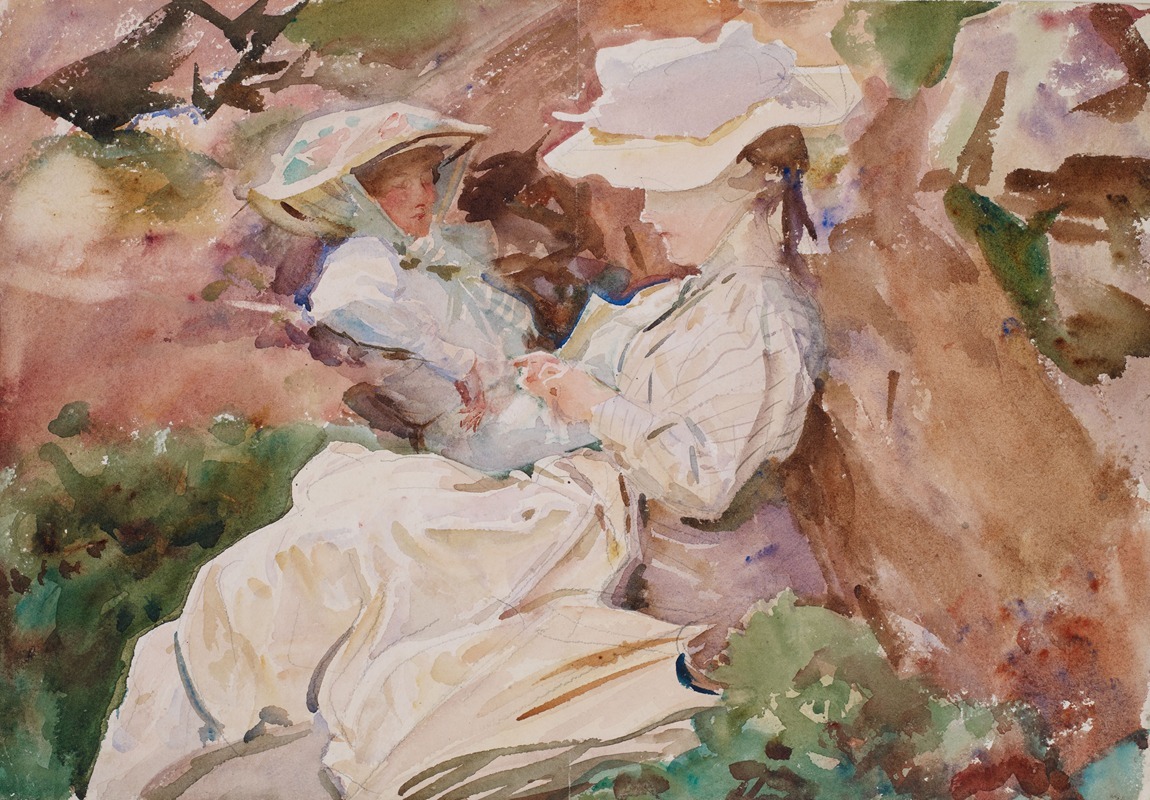 John Singer Sargent - Simplon – Mrs Barnard and her Daughter Dorothy