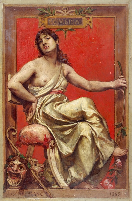 Joseph Blanc - Portrait de Julia Bartet (1854-1941), en allégorie de la Comédie.